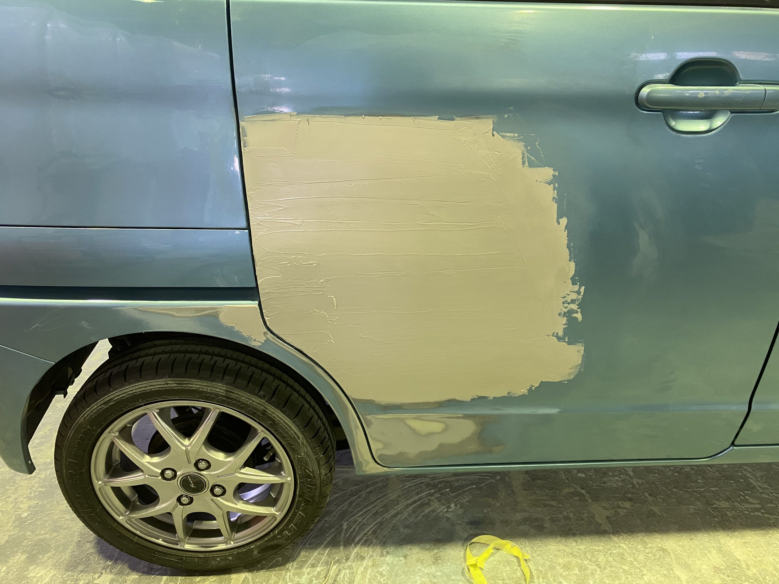 スズキ パレットの板金塗装修理です 車のキズ 傷 ヘコミ修理 コーティングの富山市calacl カラクル